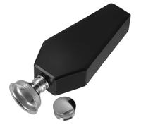 POPETPOP Stainless Steel Hip Flask 3.5oz Black Coffin-Shaped Pocket Flask Leakproof Portable for Halloween Celebrations and Themed Parties
