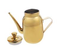 POPETPOP Stainless Steel Oil Pot with Strainer Filter Grease Storage Canister for Oil Vinegar Soy Sauce Dispenser Bottle with Comfortable Handle for Controlled Drizzling