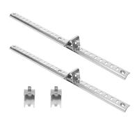 POPETPOP Stainless Steel Refrigerator Shelf Support Bars 350mm Clips 2pcs Shelf Brackets for Rv and Kitchen Freezers Fridge Grid Rack Fixing Accessories