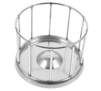 POPETPOP Stainless Steel Reptile Food and Water Dish Bowl Tortoise Feeder with Stable Base Compact Turtle Feeding Bowl for Terrarium Habitat Accessories