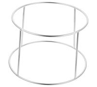 POPETPOP Stainless Steel Seafood Tray Holder Double-Layer Display Rack 21-23cm for Buffet and Restaurant Use Multi-use Food Tray and Pizza Plate Stand