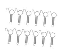 POPETPOP Stainless Steel Spring Hooks and Simple Structure 12pcs and Multi-purpose Use for Bird Cage and Pet Cage Doors Suitable for Rabbit House