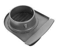 POPETPOP Stainless Steel Vent Cover for External Wall Exhaust, 100mm, Grey, Wind and Rain Protection, Easy to Install, Suitable for Kitchen and Bathroom