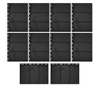 POPETPOP Stamp album sheets Double-sided 3-row 9-hole PET loose-leaf insert pages for stamp collectors 10 pcs large capacity display friendly