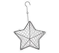 POPETPOP Star Shape Iron Hanging Planter Basket Space Saving Wall Hanging Succulent Pot Small Decorative Flowerpot for Home Office Garden