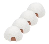 POPETPOP Static Decorative Resin Mini Statues 4pcs Ice House Ornaments Resin Figurines for Placement on Bookshelves Or Sand Table Landscape Home Décor