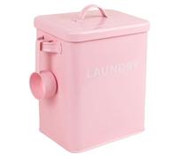 POPETPOP Storage Bucket Not Easy to Deform Large-capacity with Spoon Iron Sturdy Food Storage Container for Laundry Detergent and Flour for Kitchen and Household Use