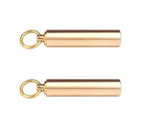 POPETPOP Storage Case Pill Box Waterproof Brass Portable Mini 2pcs Metal with High Precision Design and Stability for Outdoor Hiking Use