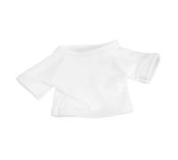 POPETPOP Stuffed Bear Doll Clothes Pure White Short Sleeve T Shirt for Dolls Easy to Wear Removable Costume for Stuffed Animals