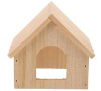 POPETPOP Stump Guinea Pig Hideout Hamster Wooden House with Windows Natural Small Hideout Hut Chew Cage Toy Pets Large Hideout Play Hut for Gerbil Ferret Squirrel Rats