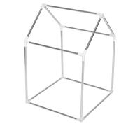 POPETPOP Sturdy Metal Dog Crate Frame Large 57X57X85Cm Outdoor Pet Tent Base for Garden Use Suitable for Ducks and Rabbits
