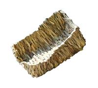 POPETPOP Sturdy Pet Sleeping Bed Woven Nest Made from Natural Reed Grass, Safe and Not Easy to Break, Suitable for Rabbits and Small Pets for Year-round Sleep and Rest