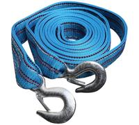 POPETPOP Sturdy Tow Rope for Car Emergency and Traveling Use, 4m 5 Ton Heavy Duty Polyester and Steel Material with Hook, Practical Towing Strap for Vehicle and Trailer