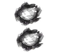 POPETPOP Stylish Black Hair Claw Clips for Women with Soft and Comfortable Grip, Flower Ponytail Holder Barrettes Made of Cloth and Plastic, Hair Bun Accessories for Parties and Daily Life