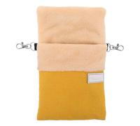 POPETPOP Sugar Glider Hanging Hammock for Small Pets and Hamsters, Plush Material with Breathable Fabric, Prevents Accidental Falls, for Rest and Habitats, Yellow Small Pet Swing Bed