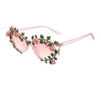 POPETPOP Sunglasses and Unique Style Statement for Women and Men Flower Shaped Plastic Material with Modern Sl esign, Trendy Novelty Party Glasses for Long-term Use