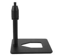 POPETPOP Tabletop Microphone Stand with Rectangular Metal Base, Universal Desk Microphone Holder for Live Streaming, Karaoke and Gaming, Portable Metal Rod Mic Stand for Desktop Use