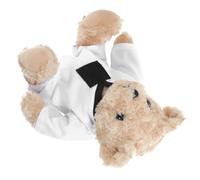 POPETPOP Taekwondo Bear Plush Soft and Stuffed Animal for Taekwondo Enthusiasts present for Holidays Birthdays and Special Occasions Adorable Decoration and Comfortable Cushion