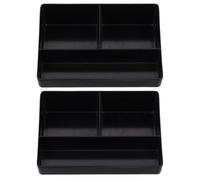 POPETPOP Tea Bag Holder and Coffee Organizer 2Pcs with Compartments for Condiments Storage for Coffee Shops and Milk Tea Shops