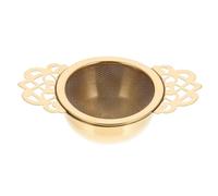 POPETPOP Tea Strainer Stainless Steel High Temperature Resistance Efficient Tea Dregs Filtering Double Handle Design Home and Office Use