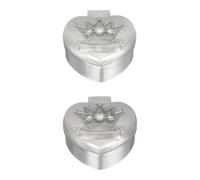 POPETPOP Teeth Keepsake Box for Christmas and New Year Gifts 2pcs with Zinc Alloy Material and Built-in Flannelette Safe Tooth Storage Holder