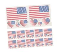 POPETPOP Temporary Tattoos Stickers 25pcs Removable and Washable Patriotic American Flag Assorted Colours for Independence Day Party Decorations