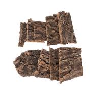 POPETPOP Terrarium Landscape Bark 10Pcs Natural Tree Bark Reptile Climb Platforms Snake Basking Platform Lizard Hide Accessories for Pets