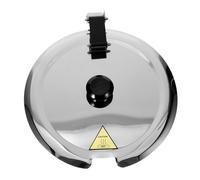POPETPOP Thermal Soup Cooker Lid Stainless Steel Replacement Cover for Electric Soup Warmer Metal Pot Lid with Comfortable Hand Feel Easy to Clean and Reusable for Commercial Kitchen Use