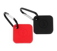 POPETPOP Tile Mate Pro Key Finder Silicone Cover 2Pcs Soft Protective Case with Buckle and Wrap Design for Easy Installation Red Black