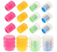 POPETPOP Tire Valve Caps Abs Material Fluorescent Glow in The Dark 24pcs Valve Stem Covers for Easy to Install and Remove Car Decoration Random Color Car Tire Night Use