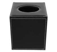POPETPOP Tissue Holder Napkin Holder Tabletop Leather Multi-Functional Tissue Storage Simple Shape for Home and Office Use