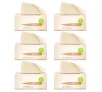 POPETPOP Tissue Paper Napkins Soft Absorbent Extraction Paper Towels 6 Packs Natural Bamboo Pulp for Hotel and Bar Use