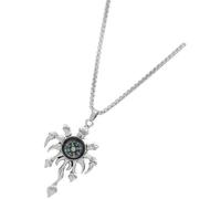 POPETPOP Titanium Steel Survival Necklace for Men with Functional Compass, Comfortable Texture and Simple Design, for Outdoor Travel and Everyday Wear