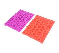 POPETPOP Toe Pressure Board Foot Massage Mat 2pcs, Thick Large 30x40cm Acupressure Foot Sole Pad for Reflexology Therapy and Toe Relief, Red and Purple