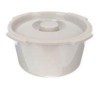 POPETPOP Toilet Bucket Toilet Seat with Lid Design Easy to Use Isolate Peculiar Smell Pp Plastic Commode Chair for Home and Hotel Use Suitable for Elder and Adult Bearing 80kg