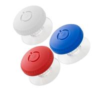POPETPOP Toilet Flush Button Helper 3Pcs Decorative Toilet Tank Button Accessories Round Flush Switch for Home Bathroom Use (Blue, White, Red)