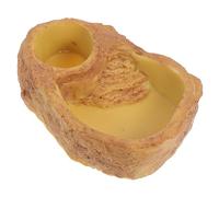POPETPOP Tortoise Water Bowl Resin Reptile Food Basin Outdoor Enclosure Bowl for Lizards Frogs