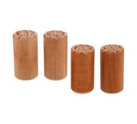 POPETPOP Traditional Wooden Mooncake Stampers 2 Inch Chinese Pastry Baking Tool with 4 Symbols Representing Fortune and Happiness for Festival Use