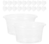 POPETPOP Transparent Reptile Bowls 40 Pcs Compact Food Cups and Water Dishes for Geckos Snakes Lizards Turtle Feeding Household Reptile Accessory