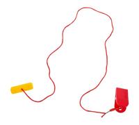 POPETPOP Treadmill Safety Clip Replacement Stop Key 2 Prong Dual Pin Red Plastic Copper Sheet with Clip for Treadmill Fitness Equipment High-traffic Gym Environments