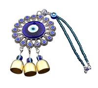 POPETPOP Turkish Blue Evil Eye Hanging Ornament Lightweight Decorative Wind Chime Charm for Car Mirror Wall Door Window Office Unique Evil Eye Design to Block and Bring Blessings