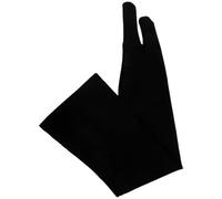 POPETPOP Two-finger Artist Drawing Glove for Tablet Breathable Black Painting Glove Medium Size Smudge-resistant for Digital Sketching and Art Tools Use
