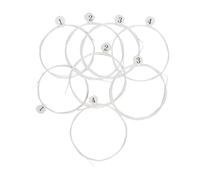 POPETPOP Ukulele Strings Set Accessories Replaceable White Strings Nylon Including 4th 0.28mm 8pcs with Unique Sound and 1st 0.24mm for Ukulele