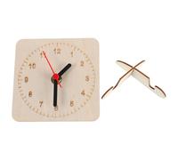 POPETPOP Unfinished Wood Clock Dial with Smooth Surface and Paintable Beige Wood Material 4.3 Inch Round Blank Clock Face and Desk Display Decoration