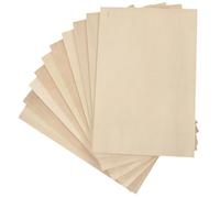 POPETPOP Unfinished Wooden Basswood Boards 10Pcs 100X200X2Mm Thin Planks for Model Making DIY Crafts and Holiday Decoration