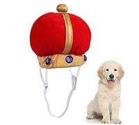 POPETPOP Unique Cat Crown Hat Pet Headwear for Halloween Party Photo Shoot Fashionable Pet Headband Soft Material