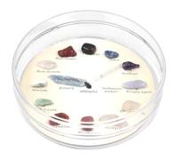 POPETPOP Unique Crystal Agate Stone Desk Clock Polished Finish and Teaching Minerals, Elegant Mineral Stones Ornament for Wall Or Desktop Decoration