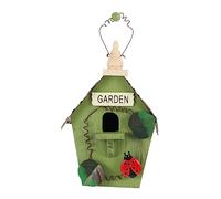 POPETPOP Unique Wooden Bird House Outdoor Hanging Bird Nest Home Decor Birds House Decor Weatherproof Structure