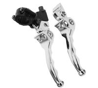 POPETPOP Universal Aluminium Motorcycle Brake Lever and Clutch Lever Replacement Set with Enhanced Comfort, Sturdy Construction, Suitable for Off-Road and Street Motorcycles