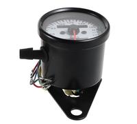 POPETPOP Universal Motorcycle Tachometer Gauge with Retro Vintage Style, Sturdy Waterproof Plastic and Alloy Construction, for Motorbike Modification and Journey